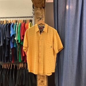Vintage Billabong Yellow Button Up Shirt